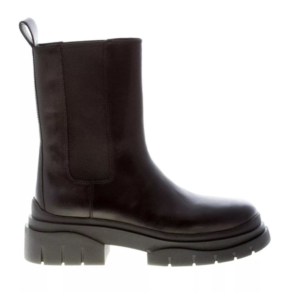 ASH women shoes Black soft leather Ash Storm biker boot size 41